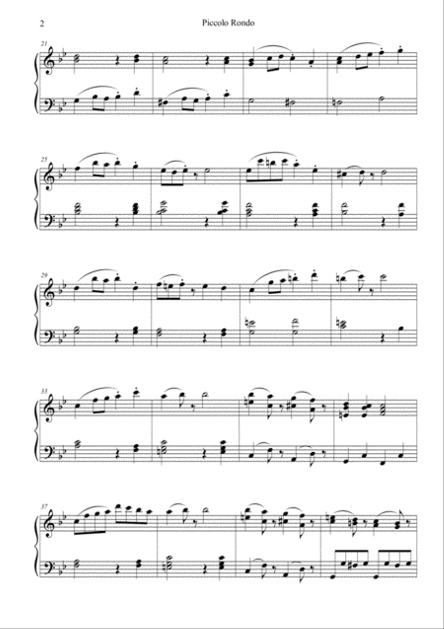 PICCOLO RONDO for solo piano image number null