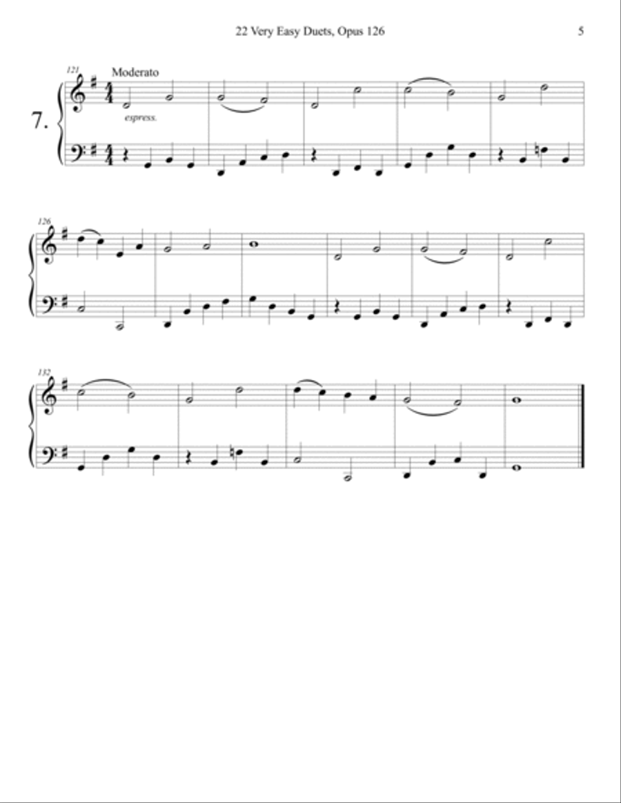 Sebastian Lee 22 Easy Duets Op. 126 for Piano Piano Method scores gallery preview page 5