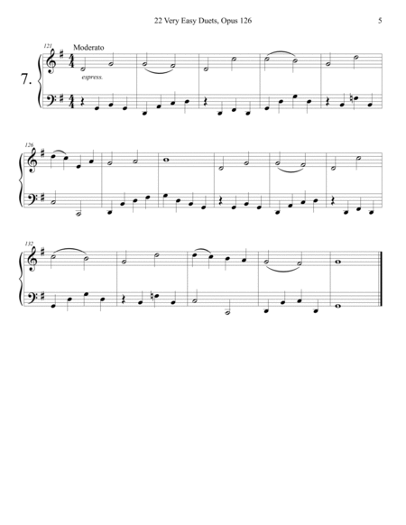Sebastian Lee 22 Easy Duets Op. 126 for Piano