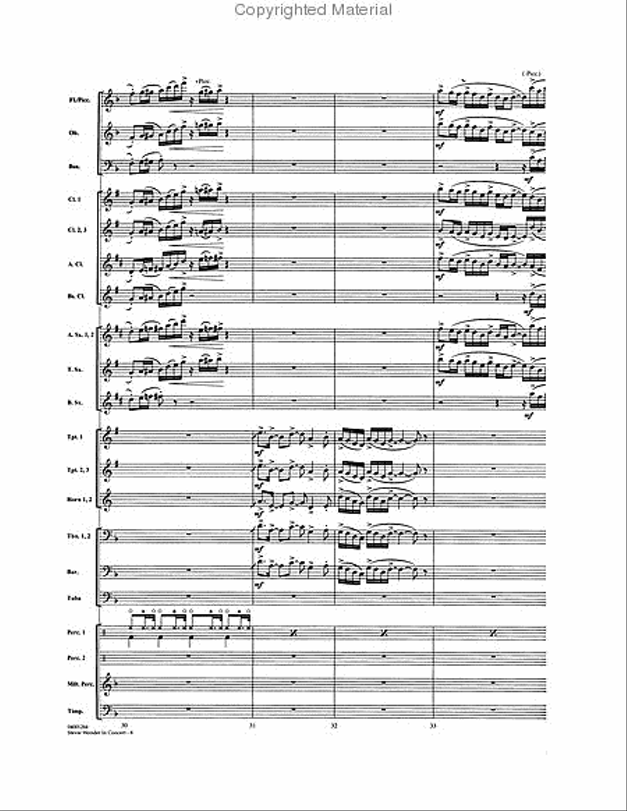 Stevie Wonder in Concert Concert Band scores gallery preview page 3
