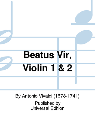 Book cover for Beatus Vir, Violin 1 & 2