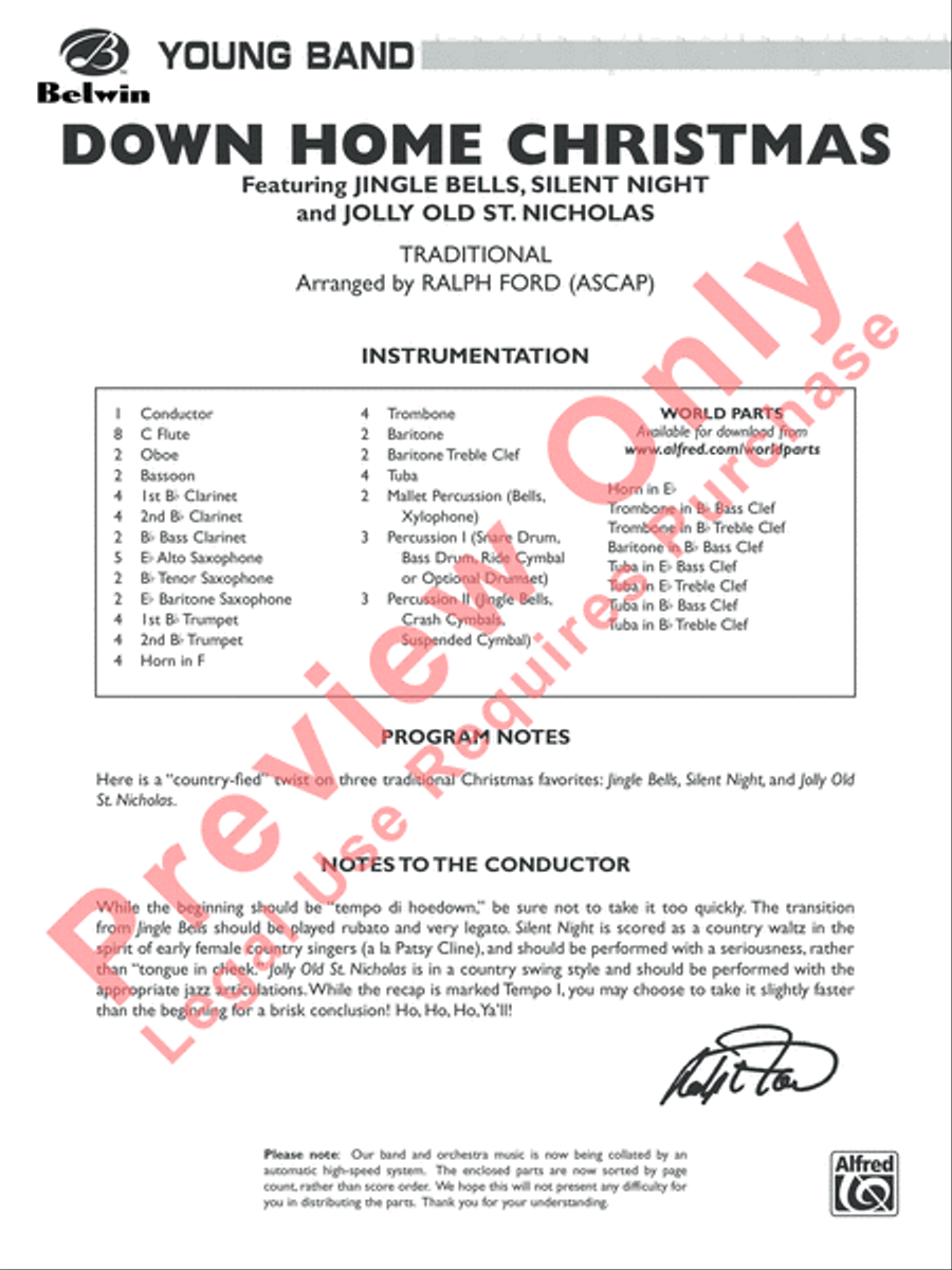 Down Home Christmas Down Home Christmas Concert Band scores gallery preview page 2