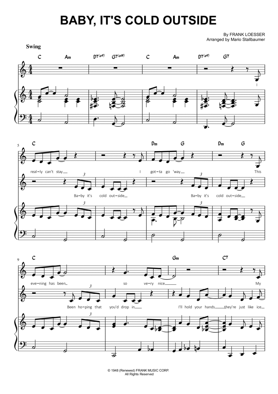 Baby, It's Cold Outside Vocal Duet scores gallery preview page 1