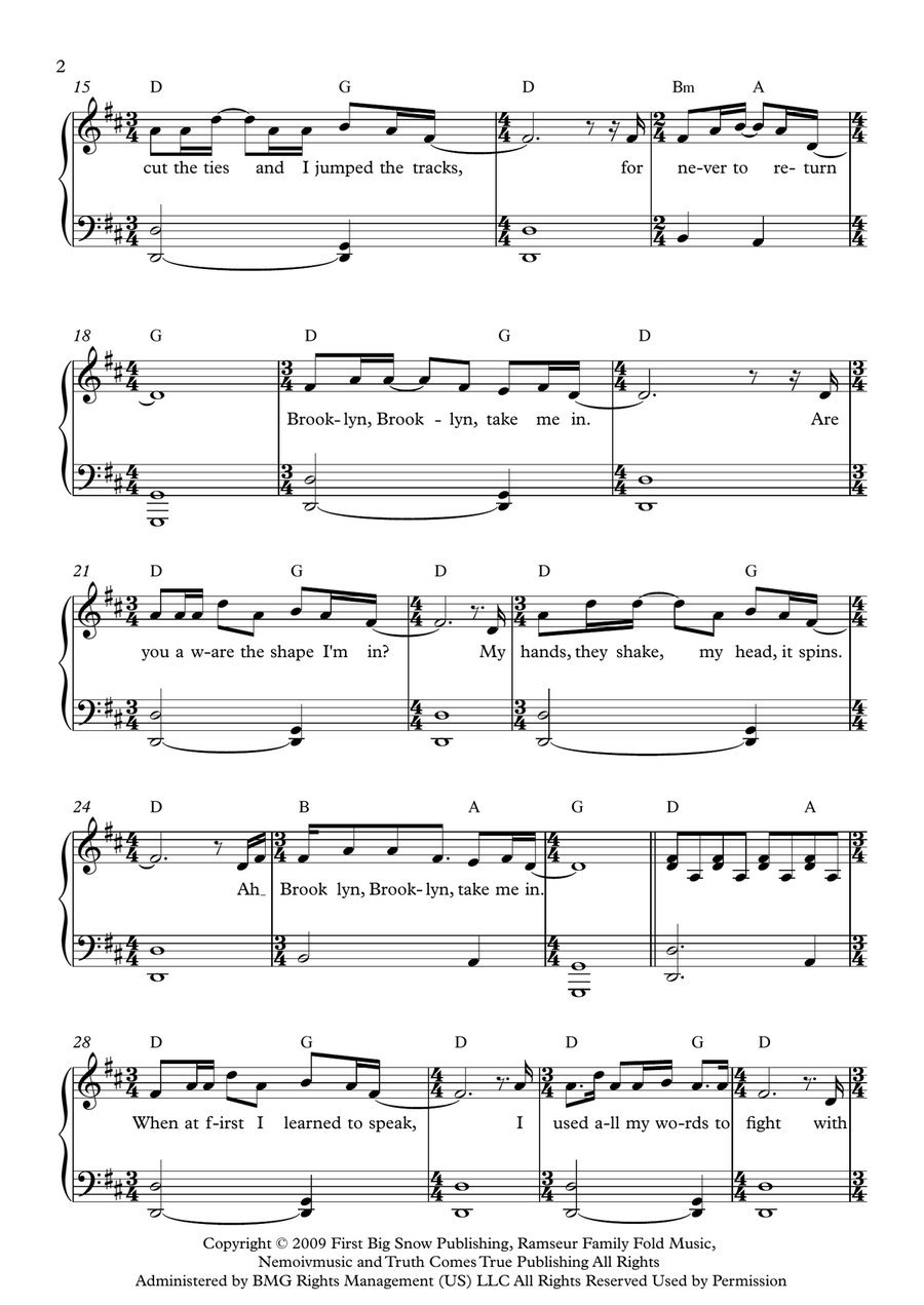 I And Love And You Piano, Vocal scores gallery preview page 2