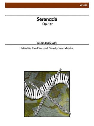 Book cover for Serenade, Op. 137 for Two Flutes and Piano