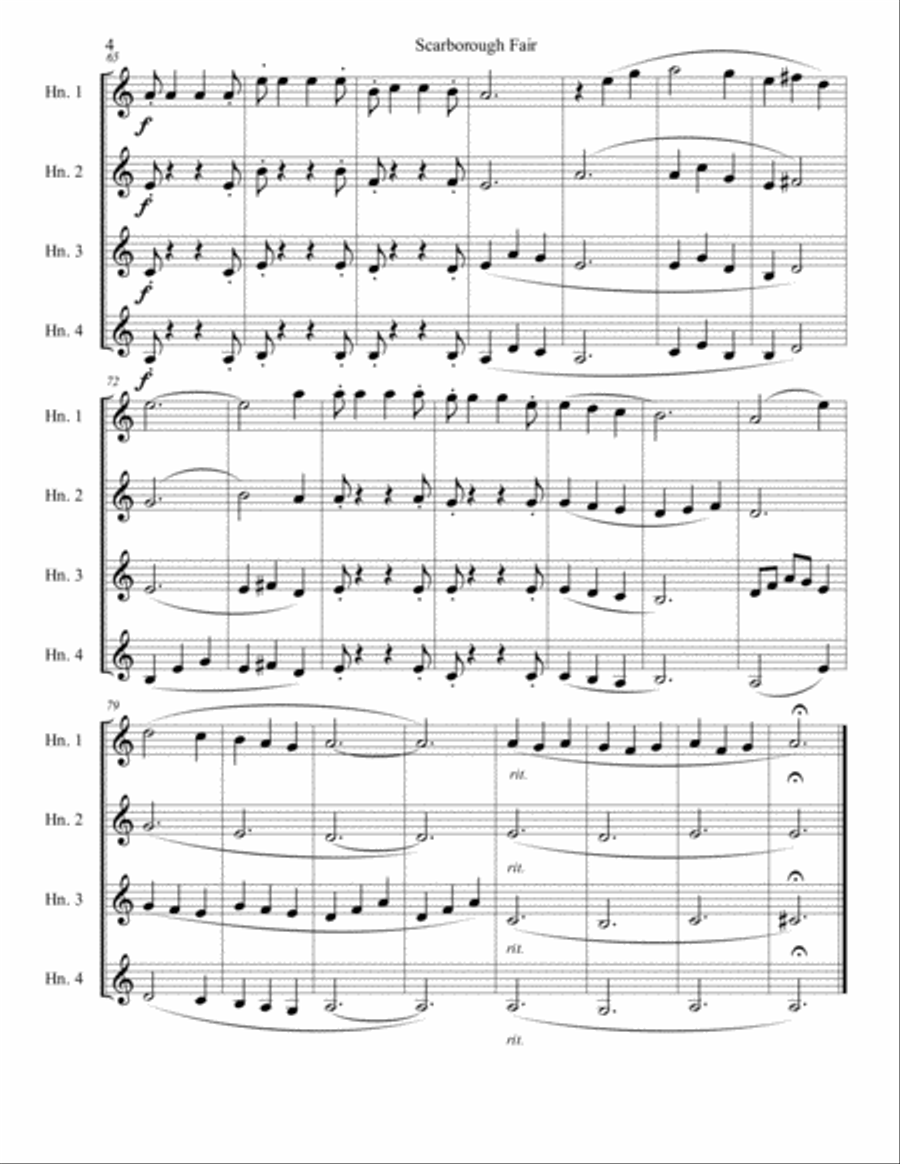 Scarborough Fair Brass Ensemble scores gallery preview page 5