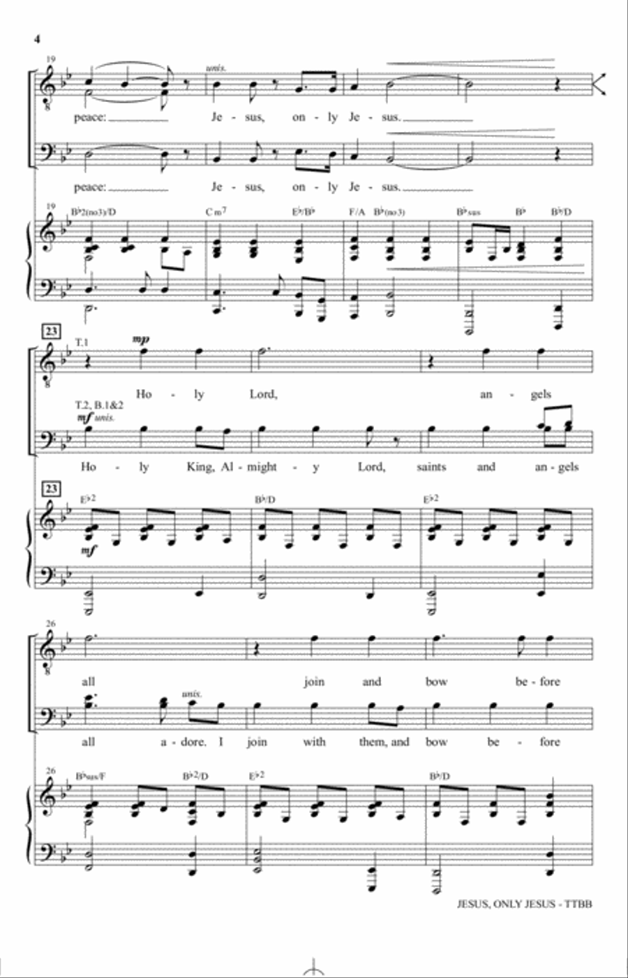 Jesus, Only Jesus TTBB scores gallery preview page 3