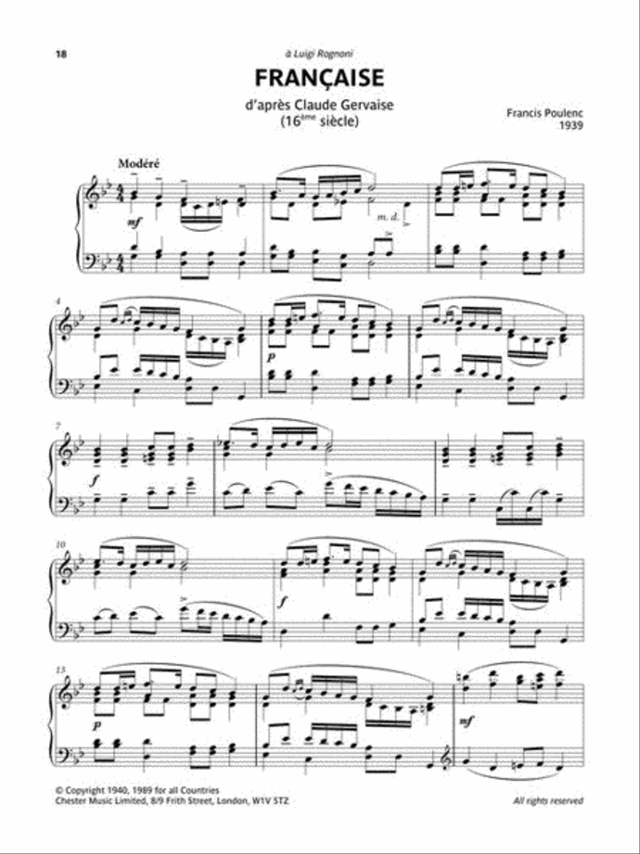 Poulenc Selected Piano Pieces Piano Solo scores gallery preview page 7