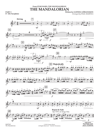 The Mandalorian (from Star Wars: The Mandalorian) (arr Paul Murtha) - Pt.2 - Eb Alto Saxophone
