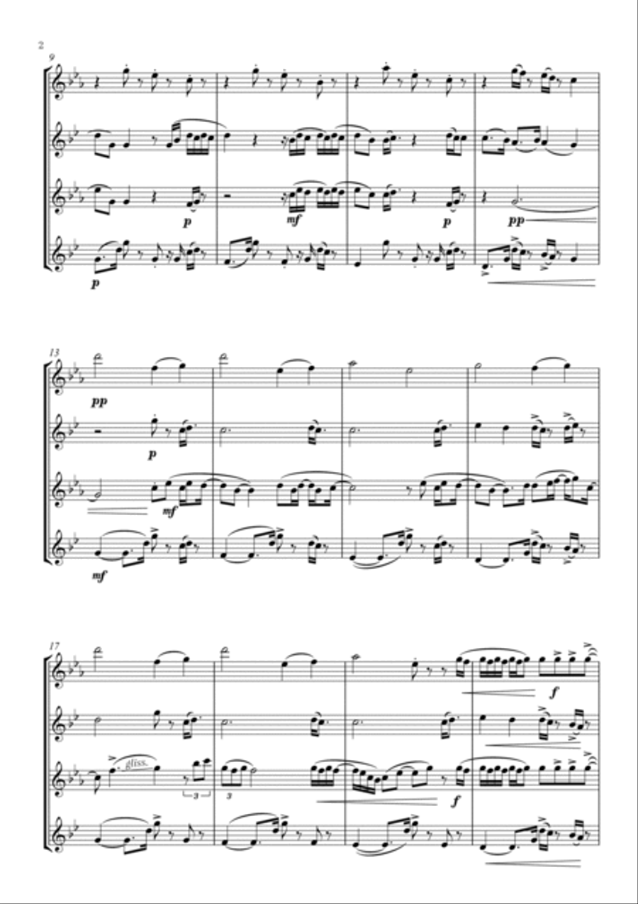Lost Cause Woodwind Quartet scores gallery preview page 2