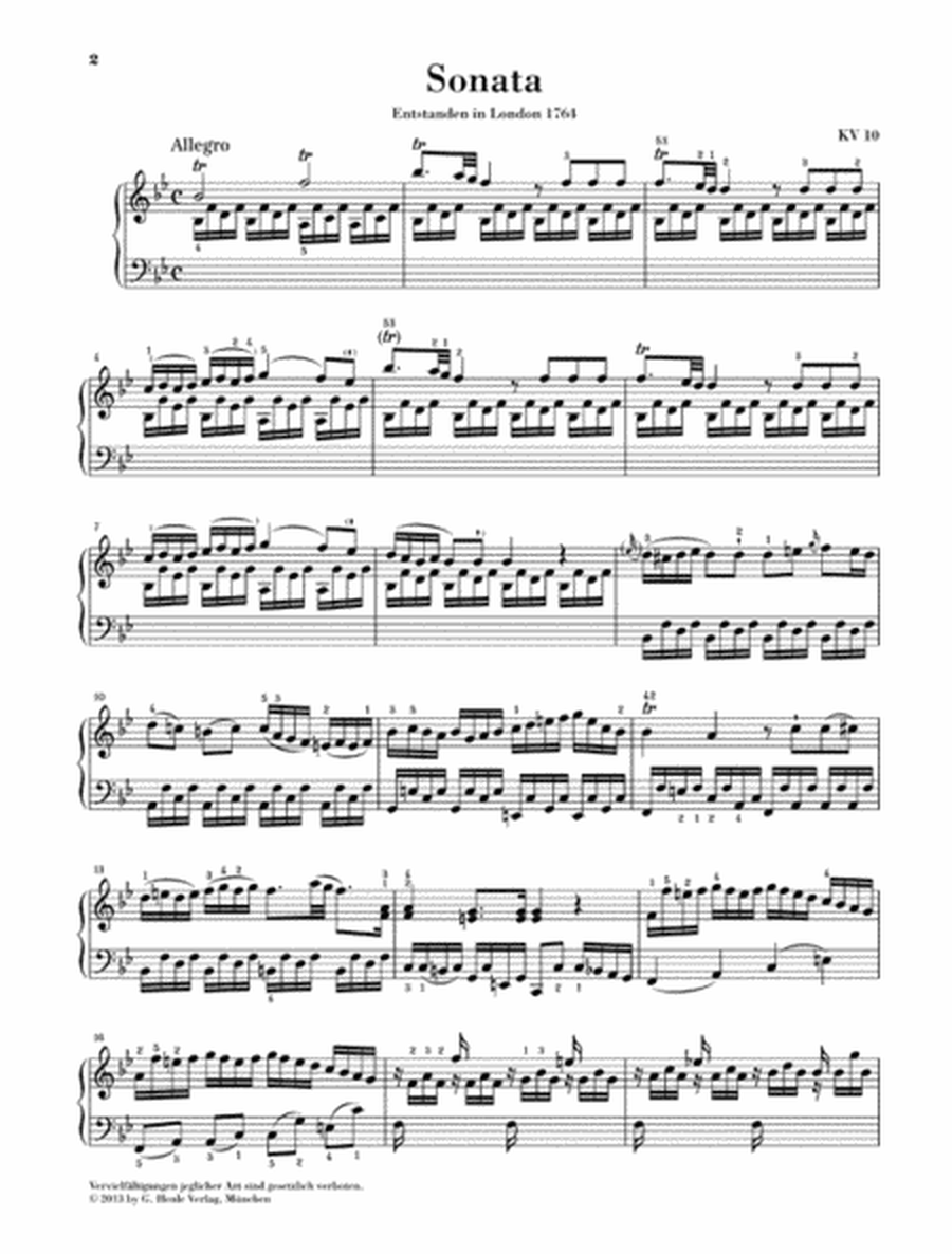 “Wunderkind” Sonatas, Volume 2, K. 10-15
