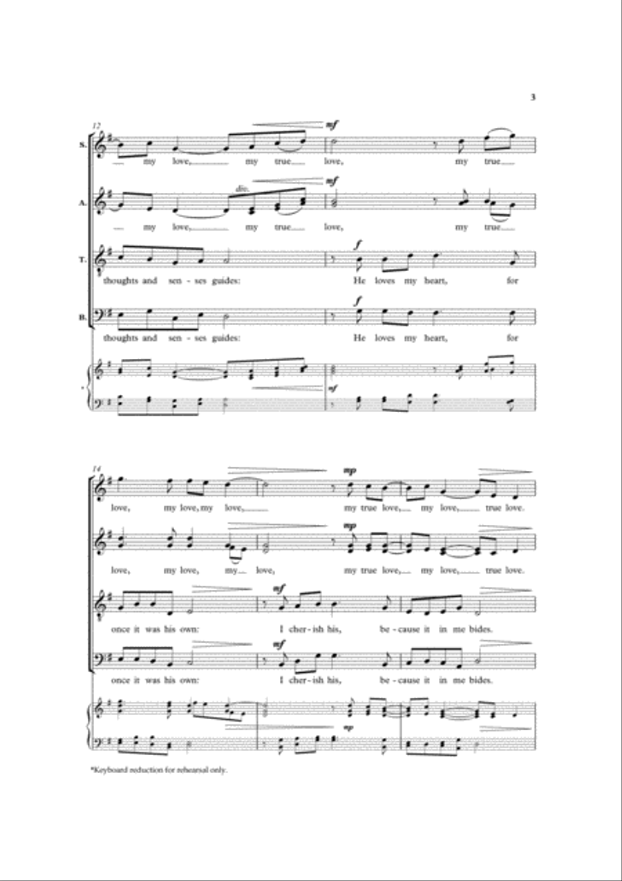 My true love 4-Part scores gallery preview page 3