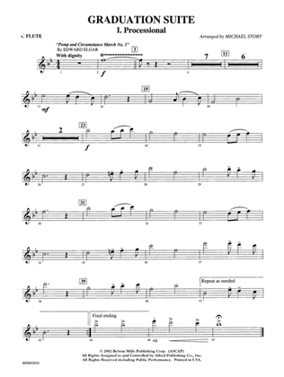 Graduation Suite (Processional: Pomp and Circumstance March No. 1 / Recessional: Rondeau from Premiere Suite): Flute