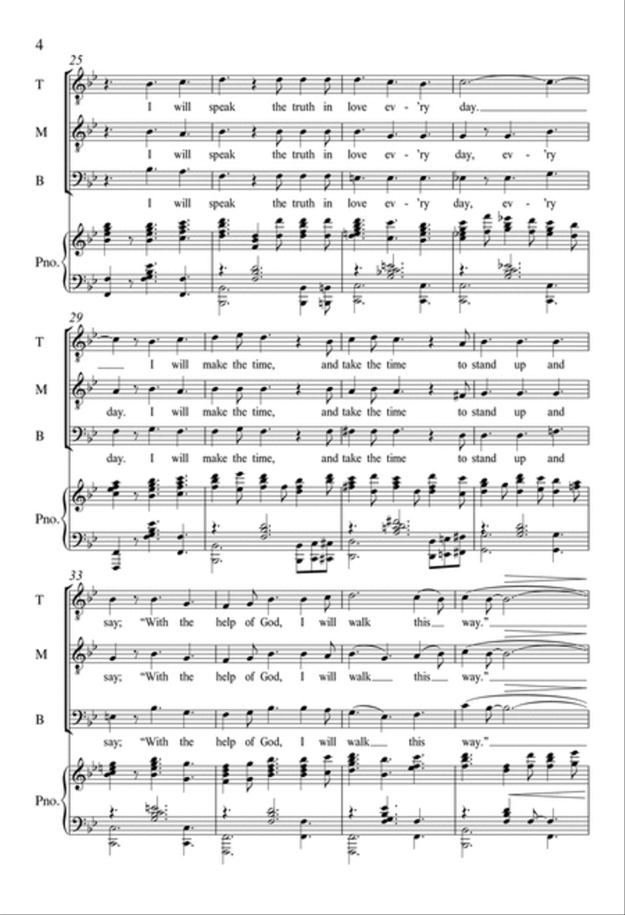 I Will Walk This Way 3-Part scores gallery preview page 3