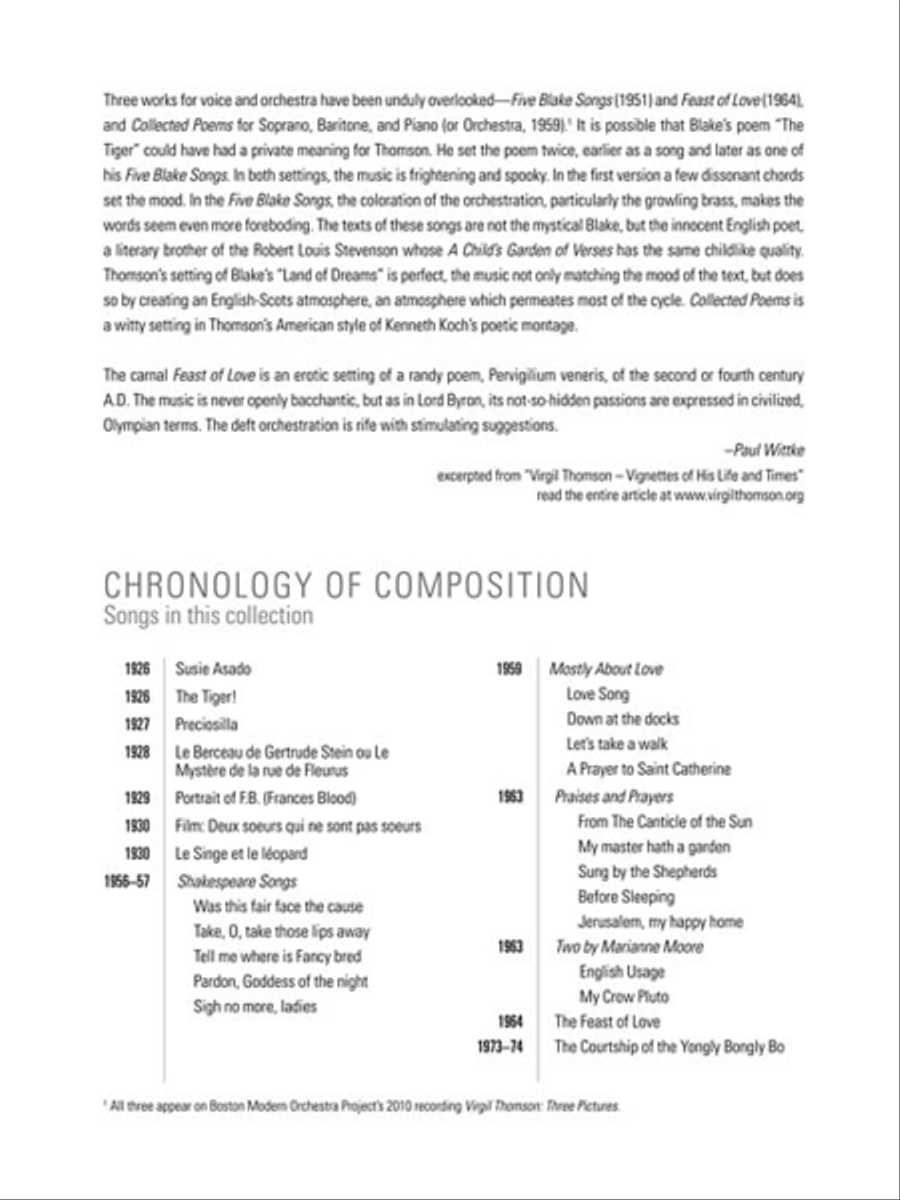 Virgil Thomson - Collected Songs Voice scores gallery preview page 4