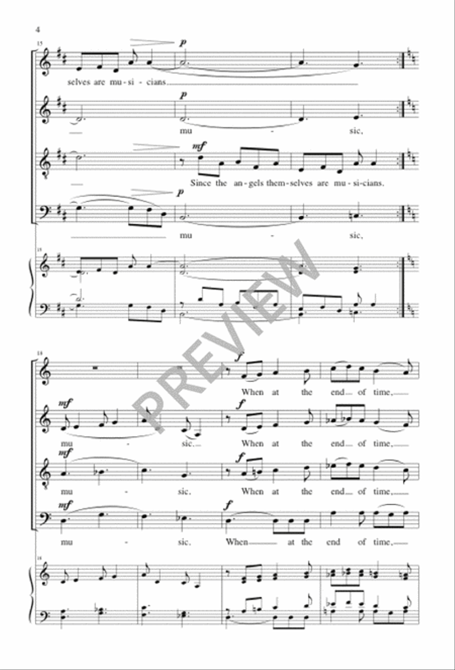 Whoever Chooses Music 4-Part scores gallery preview page 5