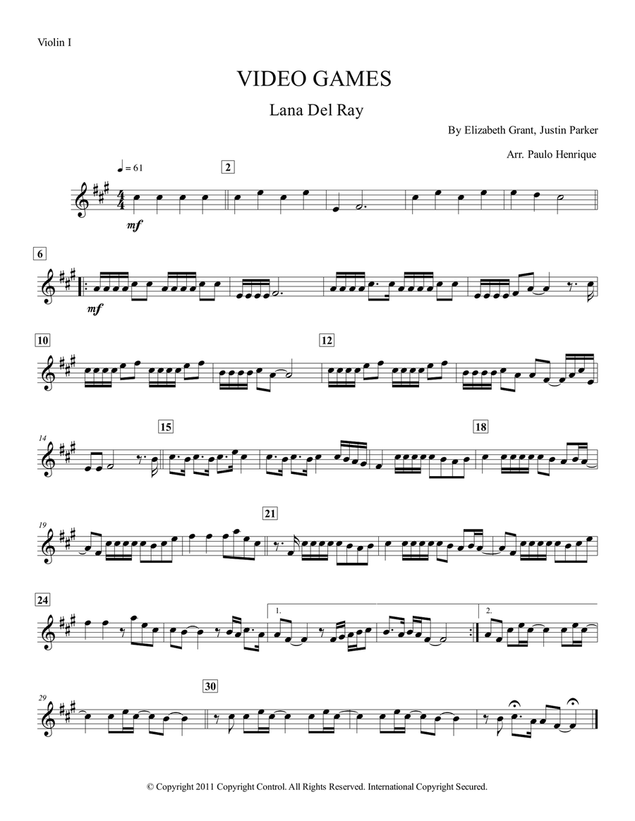 Video Games Video Games Chamber Music scores gallery preview page 5