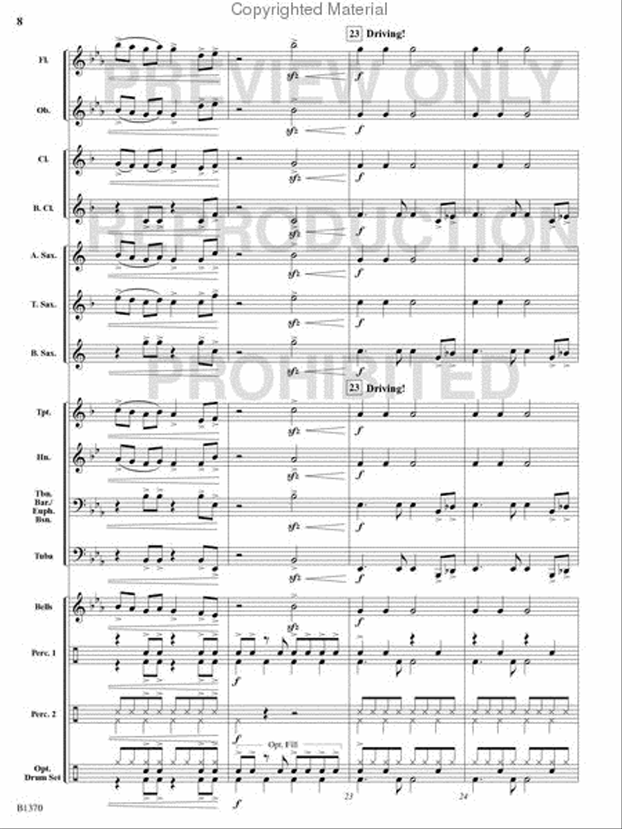 Jingle Bells Remixed Concert Band scores gallery preview page 7