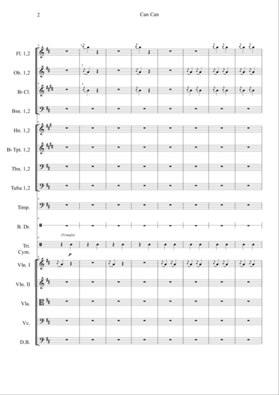 Can Can (from Orpheus in the Underworld) Orchestra scores gallery preview page 2