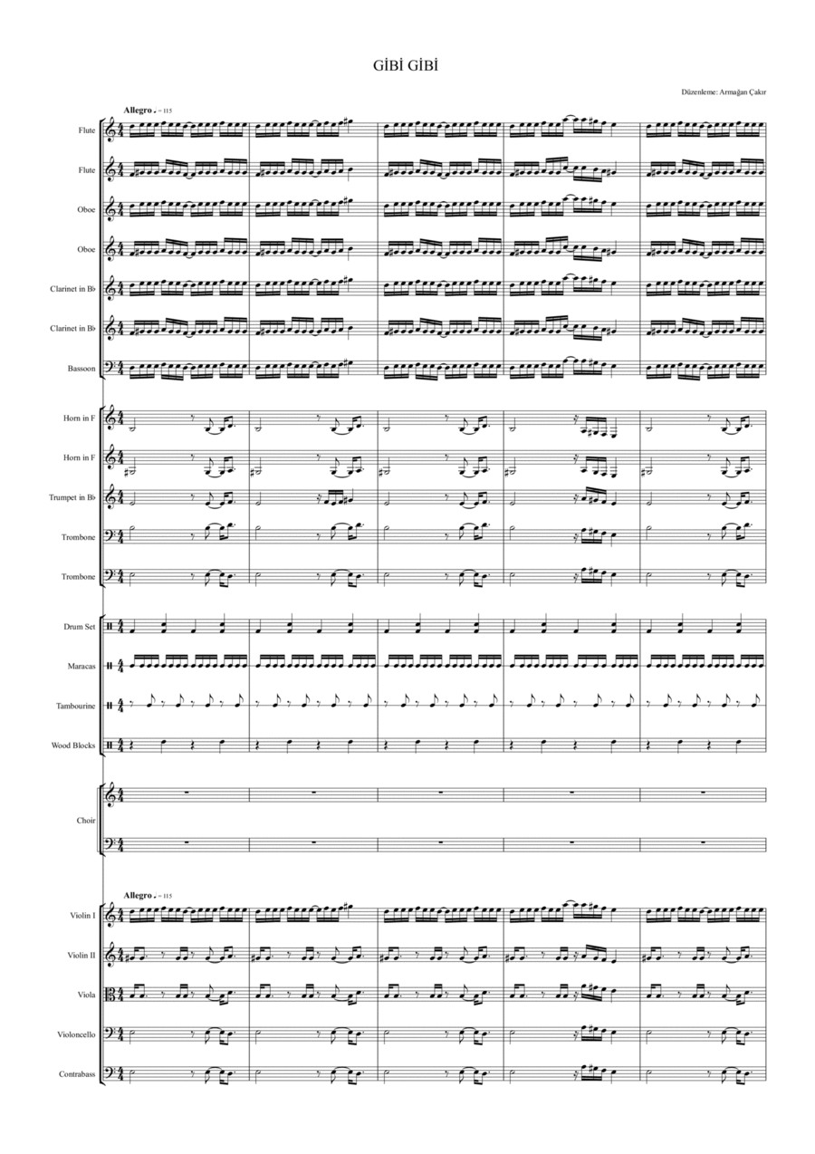 Gibi Gibi Full Orchestra scores gallery preview page 1