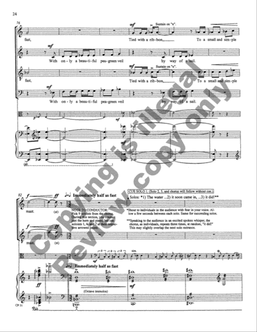 A Song, A Prayer, A Voyage 4-Part scores gallery preview page 24