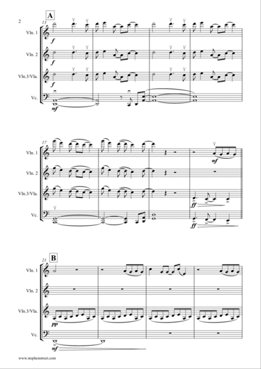 Blinding Lights String Quartet scores gallery preview page 2