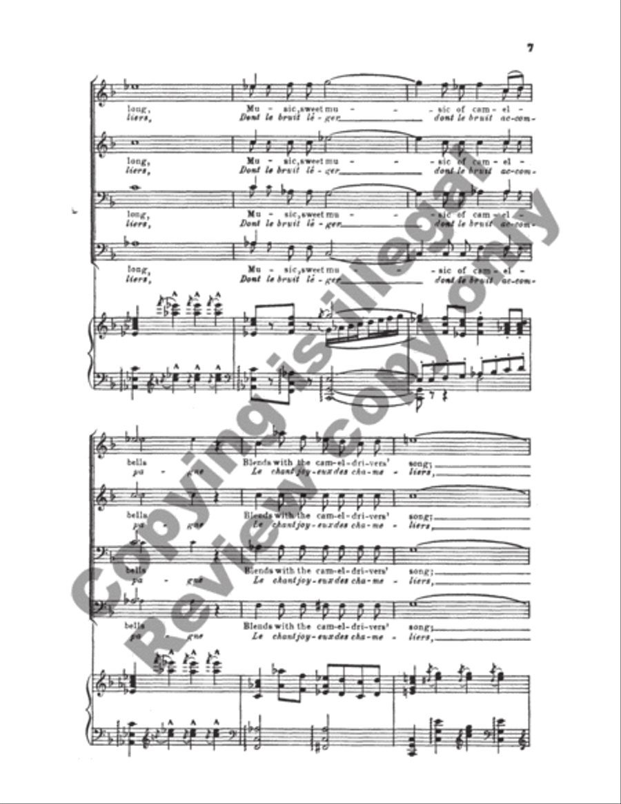 Rebecca: Chorus of Camel Drivers (Choeur des Chameliers) TTBB scores gallery preview page 9