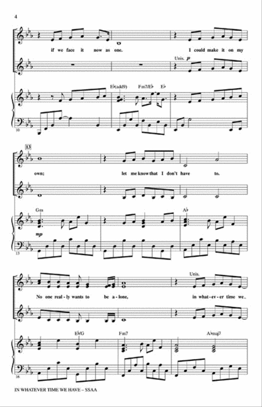 In Whatever Time We Have In Whatever Time We Have SSAA scores gallery preview page 3
