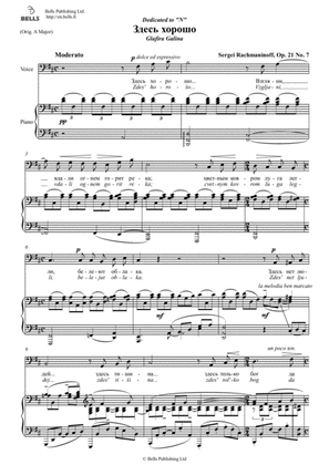 Book cover for Zdes' khorosho, Op. 21 No. 7 (D Major)