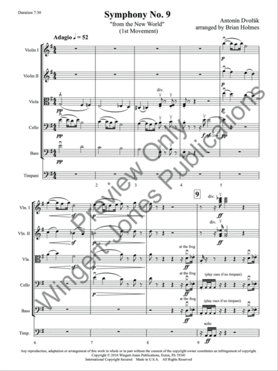 Symphony No. 9 String Orchestra scores gallery preview page 4