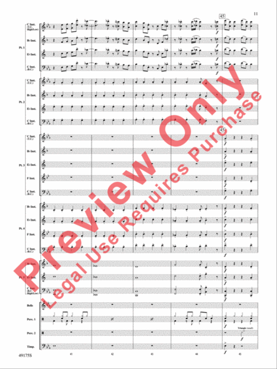 You'll Be Back Concert Band scores gallery preview page 12