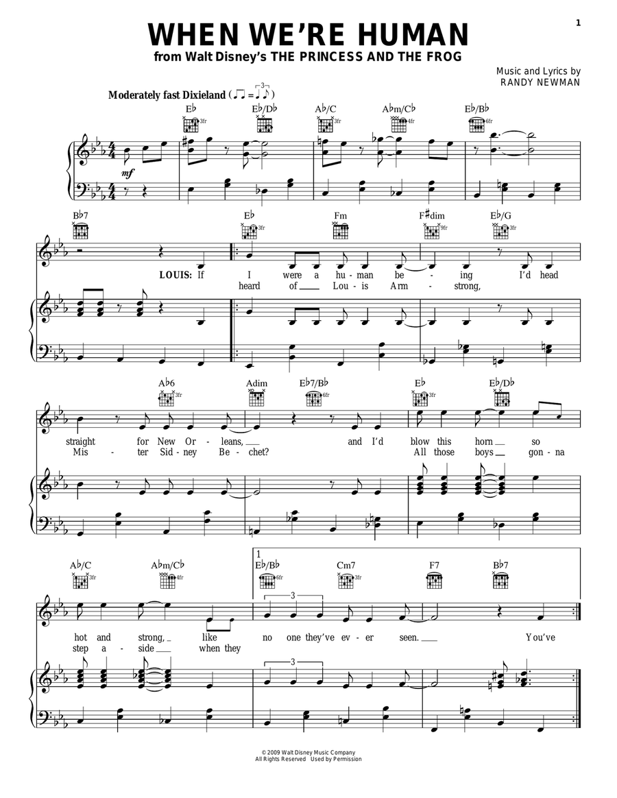 When We're Human When We're Human Piano, Vocal, Guitar scores gallery preview page 1