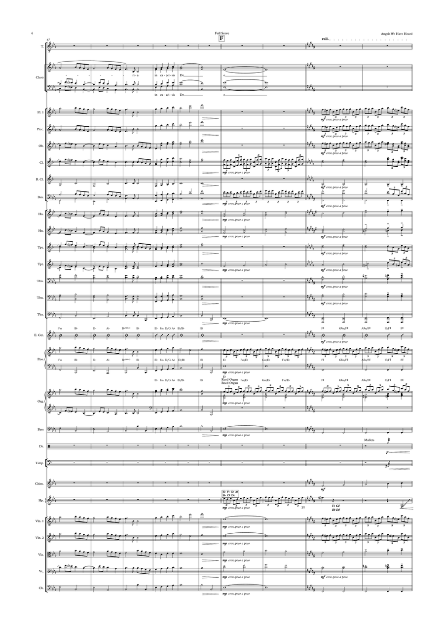 Angels We Have Heard on High (Gloria in Excelsis Deo)- Andrea Bocelli- Voice, Choir and Pops Orch Choir scores gallery preview page 6