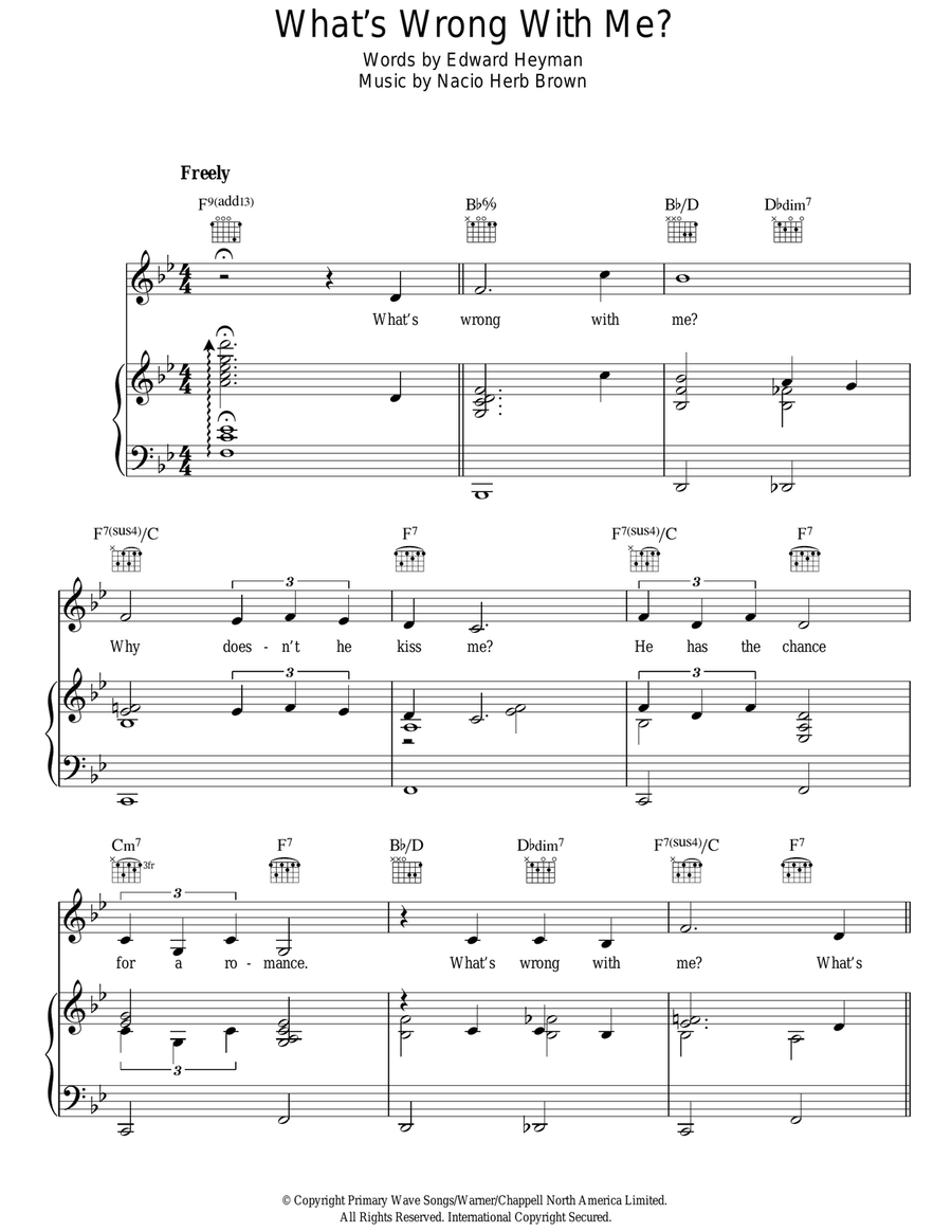 What's Wrong With Me? Guitar scores gallery preview page 1