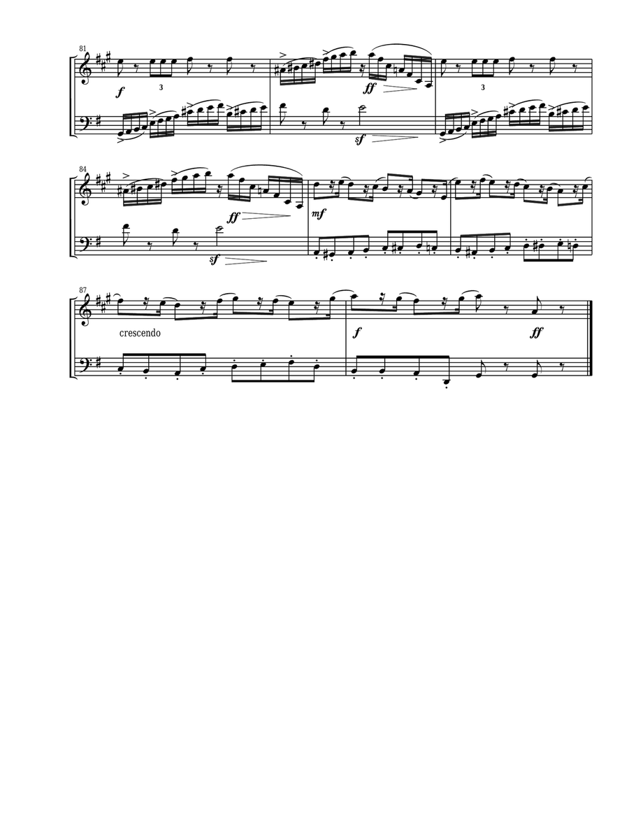 3 Pieces from The Nutcracker for Clarinet and Bassoon Duet Woodwind Duet scores gallery preview page 5