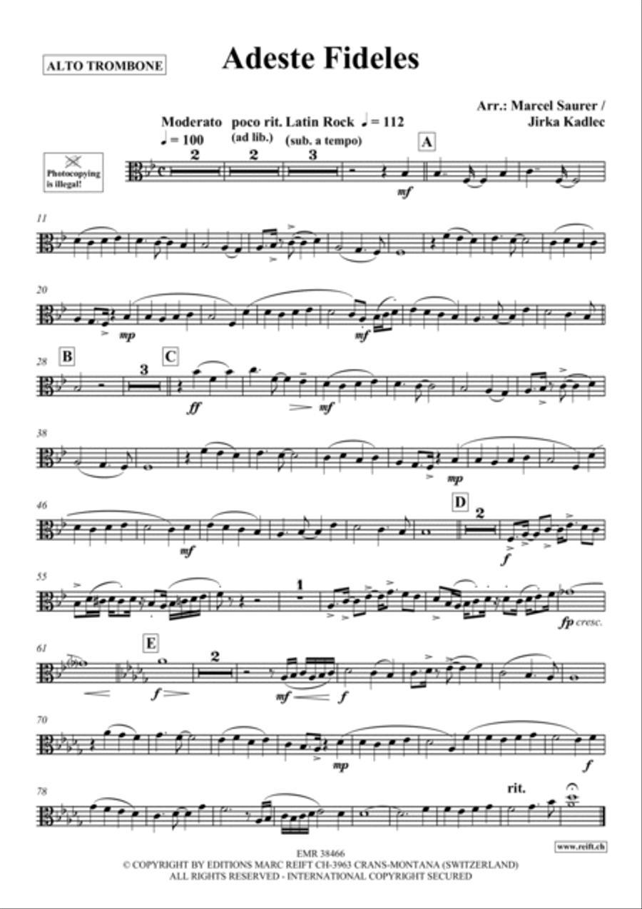 Adeste Fideles Adeste Fideles Piano Accompaniment scores gallery preview page 2