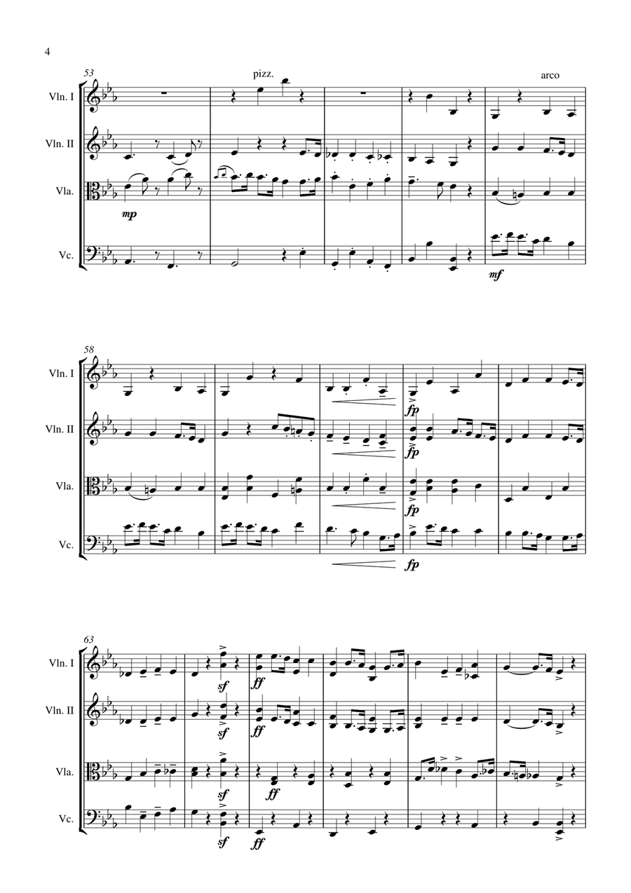 Country Gardens Country Gardens String Quartet scores gallery preview page 4