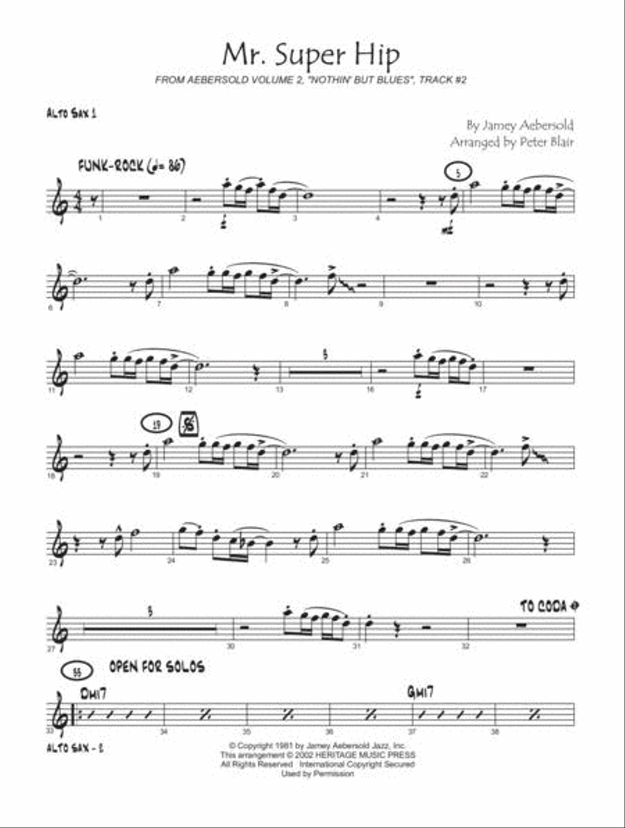 Aebersold Jazz Ensemble, Vol. 1 - Alto Sax 1 Jazz Ensemble scores gallery preview page 2