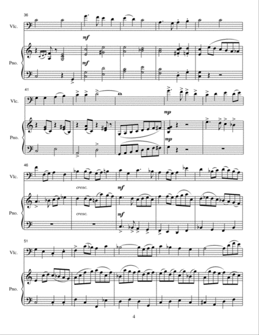 Christmas Adventures for Cello and Piano Piano scores gallery preview page 5