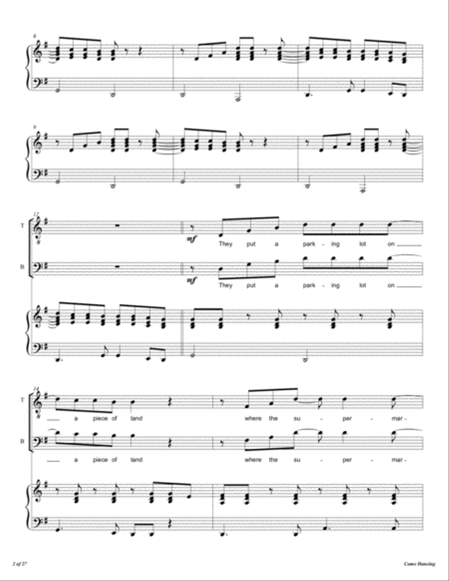 Come Dancing Come Dancing 4-Part scores gallery preview page 3