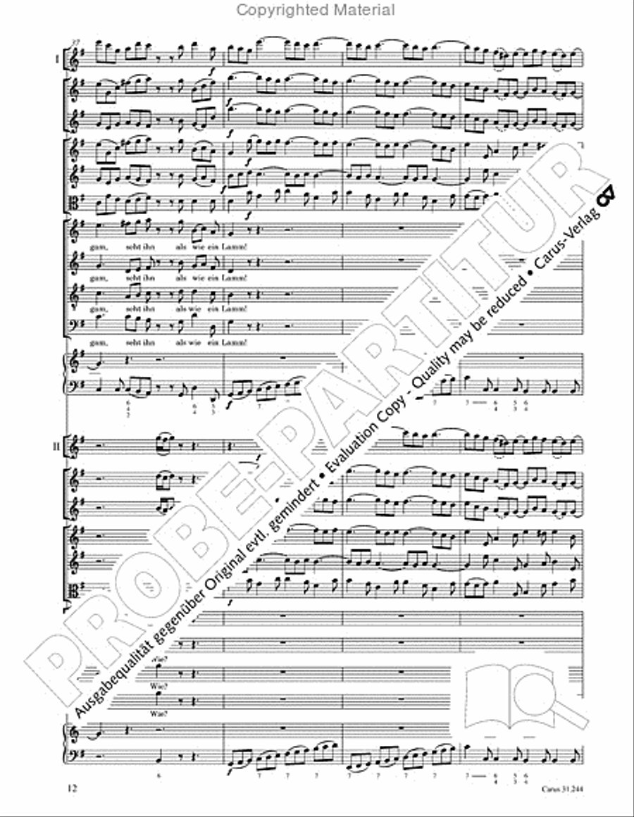 St. Matthew Passion (Matthaus-Passion) 4-Part scores gallery preview page 14