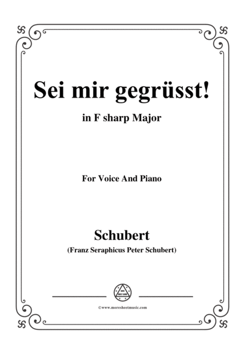 Schubert-Sei mir gegrüsst!,Op.20 No.1,in F sharp Major,for Voice&Piano image number null