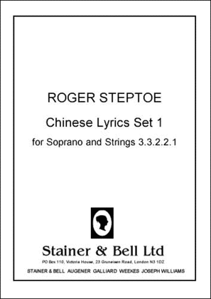 Chinese Lyrics Set 1 for Soprano and Strings 3.3.2.2.1.