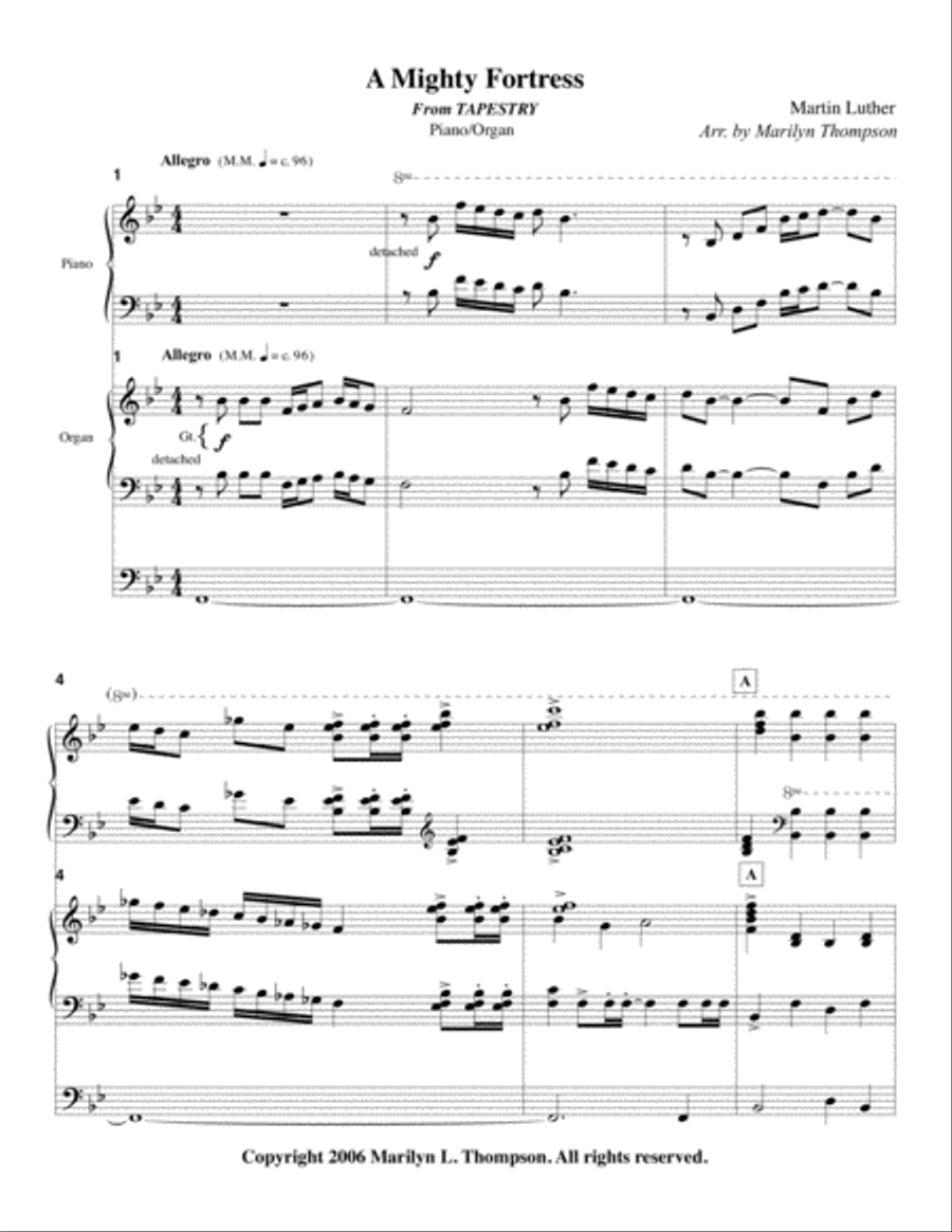 A Mighty Fortress--Piano/Organ.pdf A Mighty Fortress--Piano/Organ.pdf Piano scores gallery preview page 2