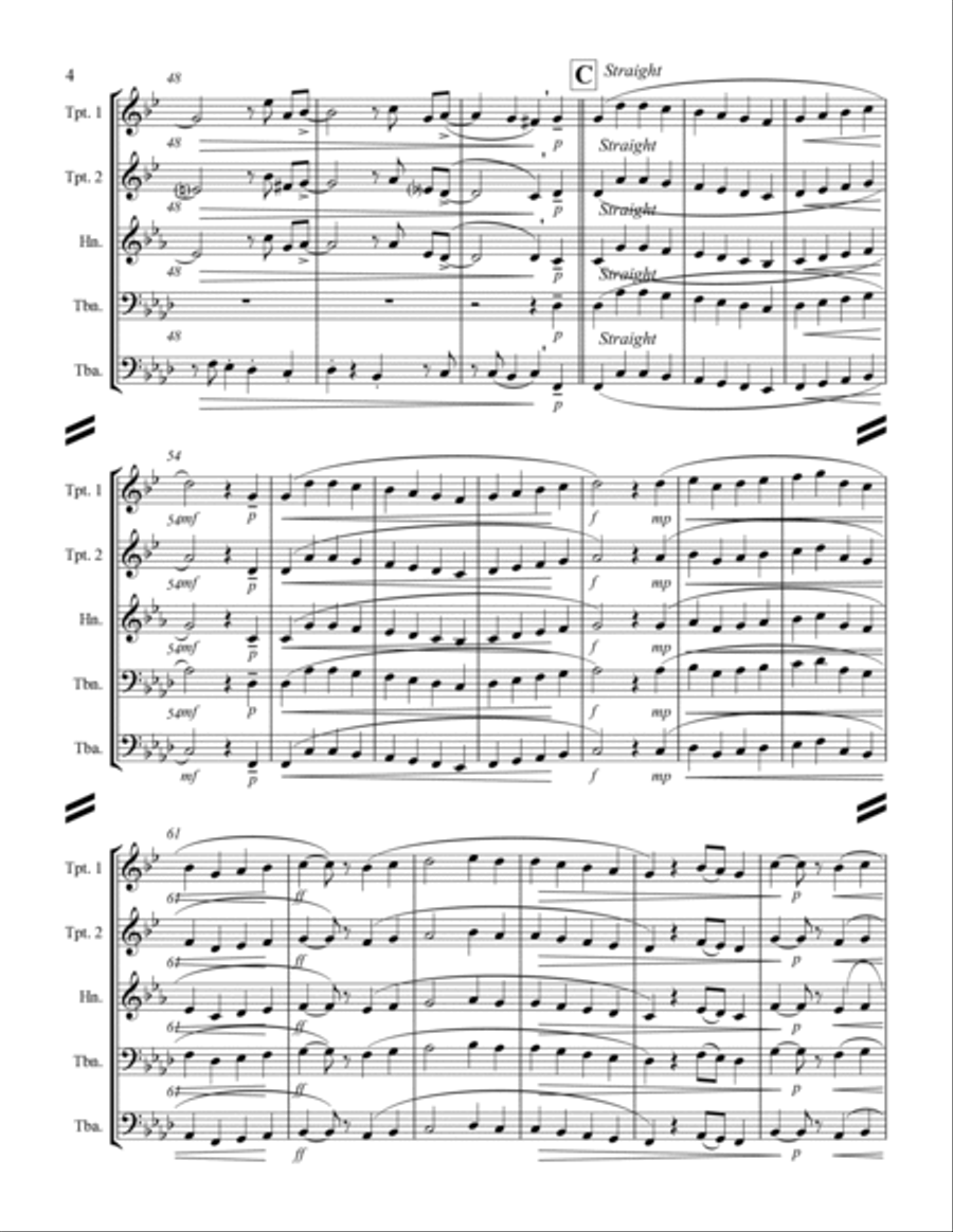 God Rest Ye Merry Gentlemen (for Brass Quintet) Brass Quintet scores gallery preview page 5