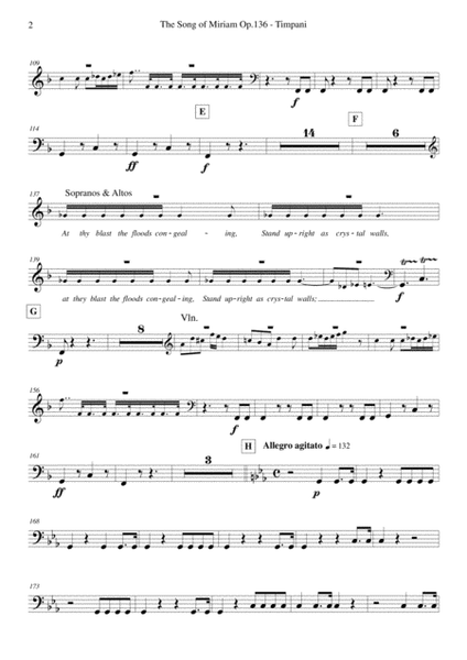 Schubert - The Song of Miriam Op.136 - Timpani