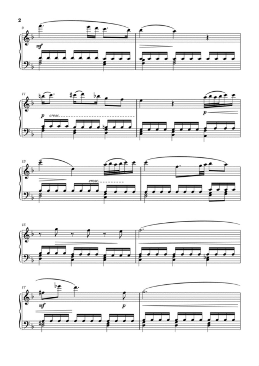 Gluck - Melody (from Orfeo ed Euridice, easy piano sheet) by