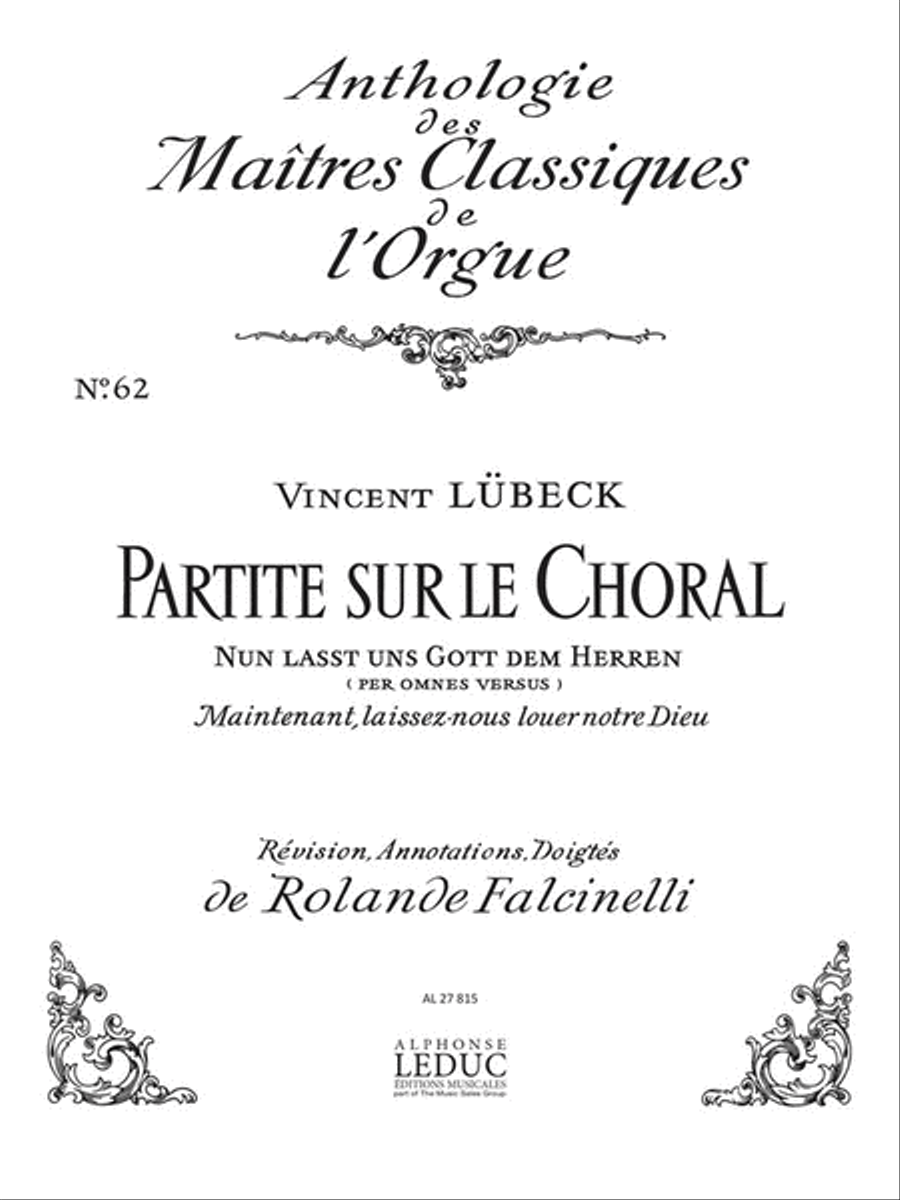 Partita Sopra 'nun Lasst Uns Gott' (maitres No.62) (organ) Organ scores gallery preview page 1