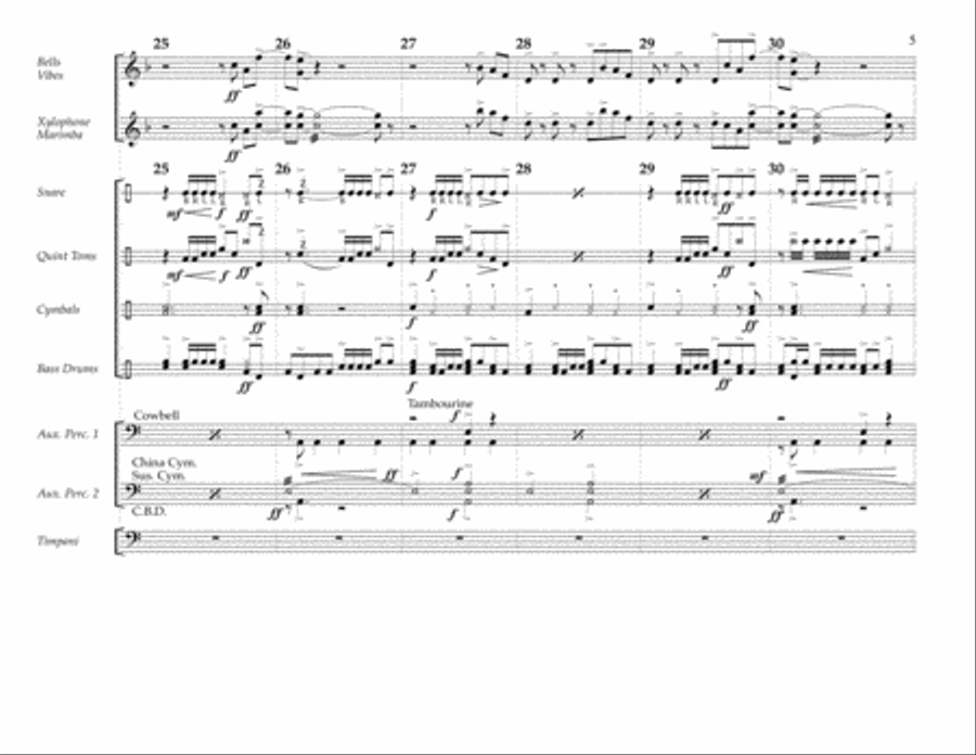 My Songs Know What You Did in the Dark (Light 'Em Up) - Percussion Score Marching Band scores gallery preview page 5