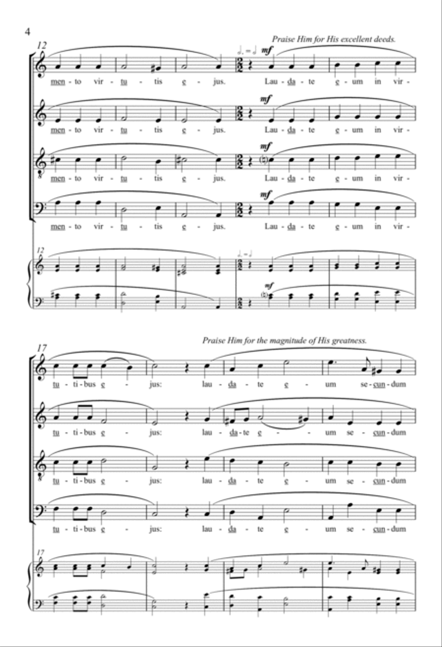 Laudate Dominum 4-Part scores gallery preview page 3